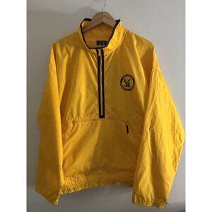 Embry Riddle Yellow Rain Parka Raincoat Half Zip Adult XL